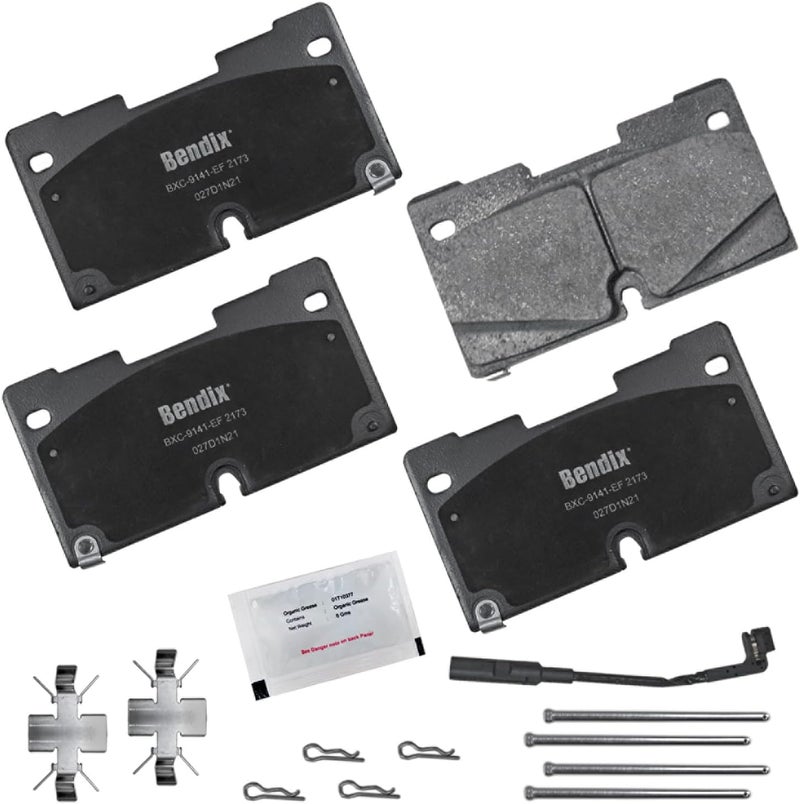 Bendix Priority1 CFC2173 Ceramic Front Brake Pads for Select Models Cadillac Escalade,Escalade ESV,Chevrolet Cheyenne,Silverado 1500,Silverado 1500 LTD,Suburban,Tahoe,GMC Sierra,1500,Limited,Yukon,XL - Image 1